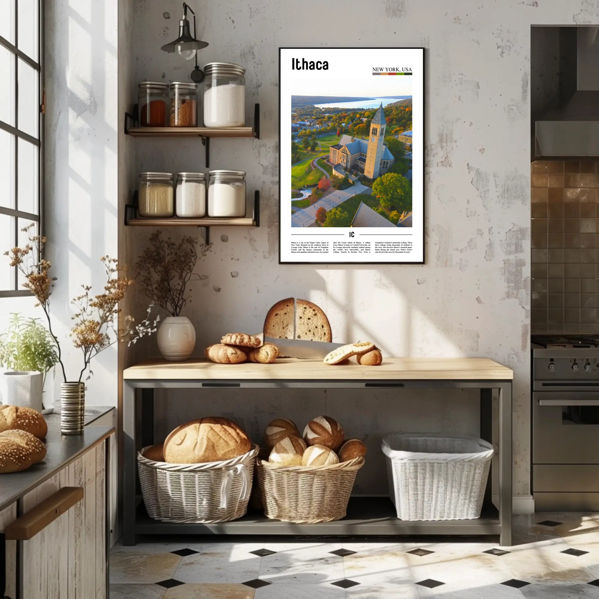Ithaca Campus New York Travel Poster PosterGoat