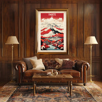 Iwate Landscape Illustration: Modern Travel Poster PosterGoat