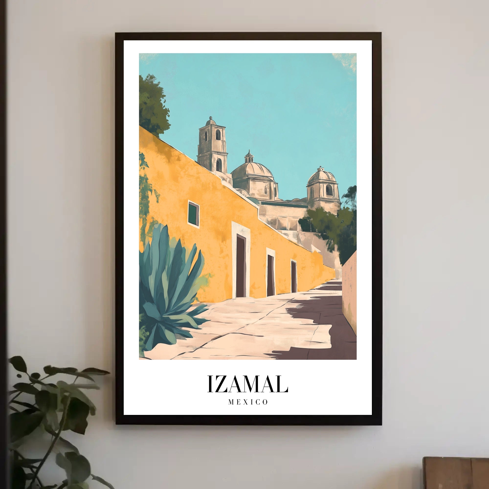 Izamal's Vibrant Yellow Streets: Cultural or Heritage Poster PosterGoat