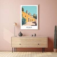 Izamal's Vibrant Yellow Streets: Cultural or Heritage Poster PosterGoat