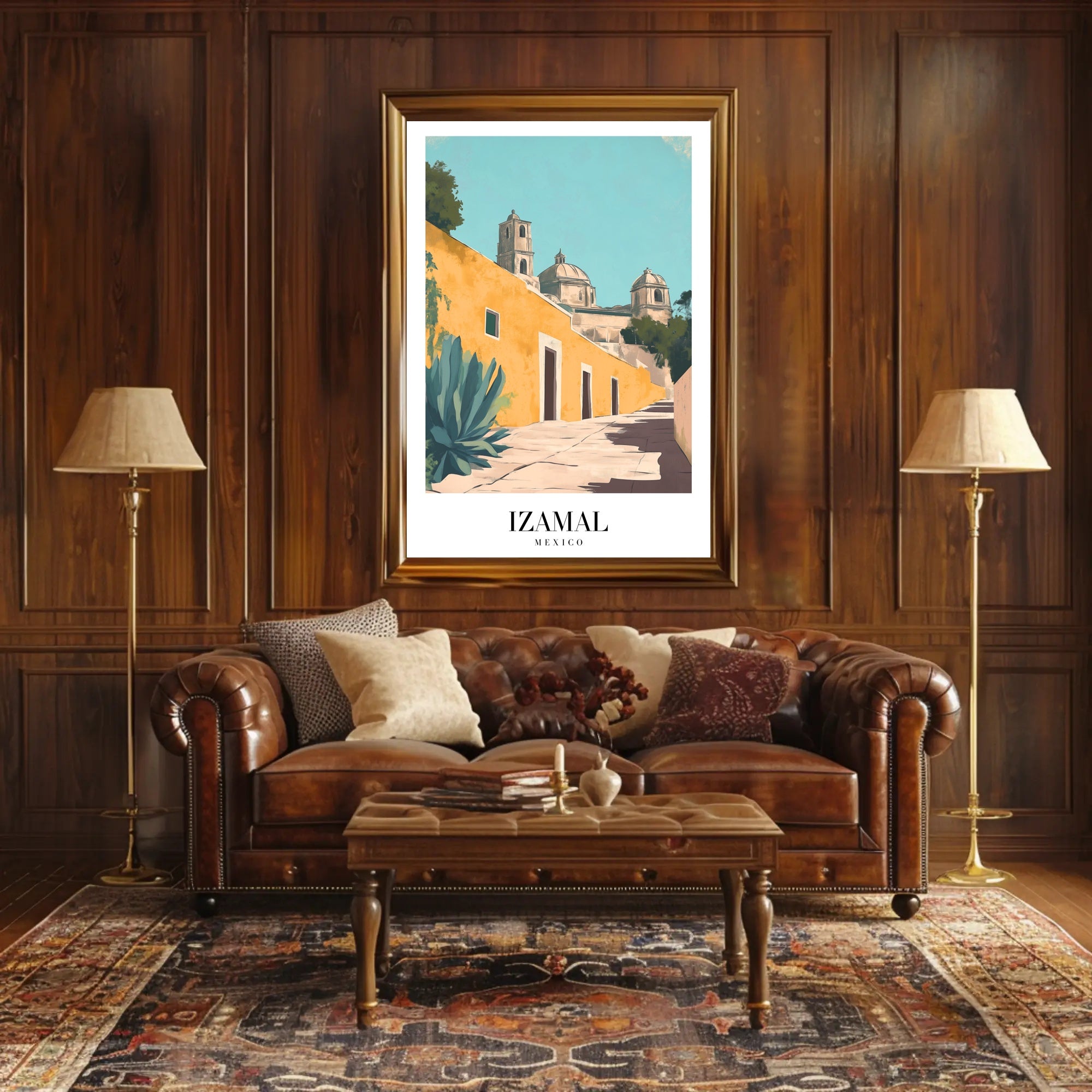 Izamal's Vibrant Yellow Streets: Cultural or Heritage Poster PosterGoat