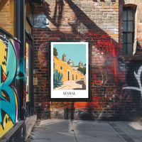 Izamal's Vibrant Yellow Streets: Cultural or Heritage Poster PosterGoat