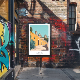 Izamal's Vibrant Yellow Streets: Cultural or Heritage Poster PosterGoat