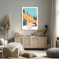 Izamal's Vibrant Yellow Streets: Cultural or Heritage Poster PosterGoat