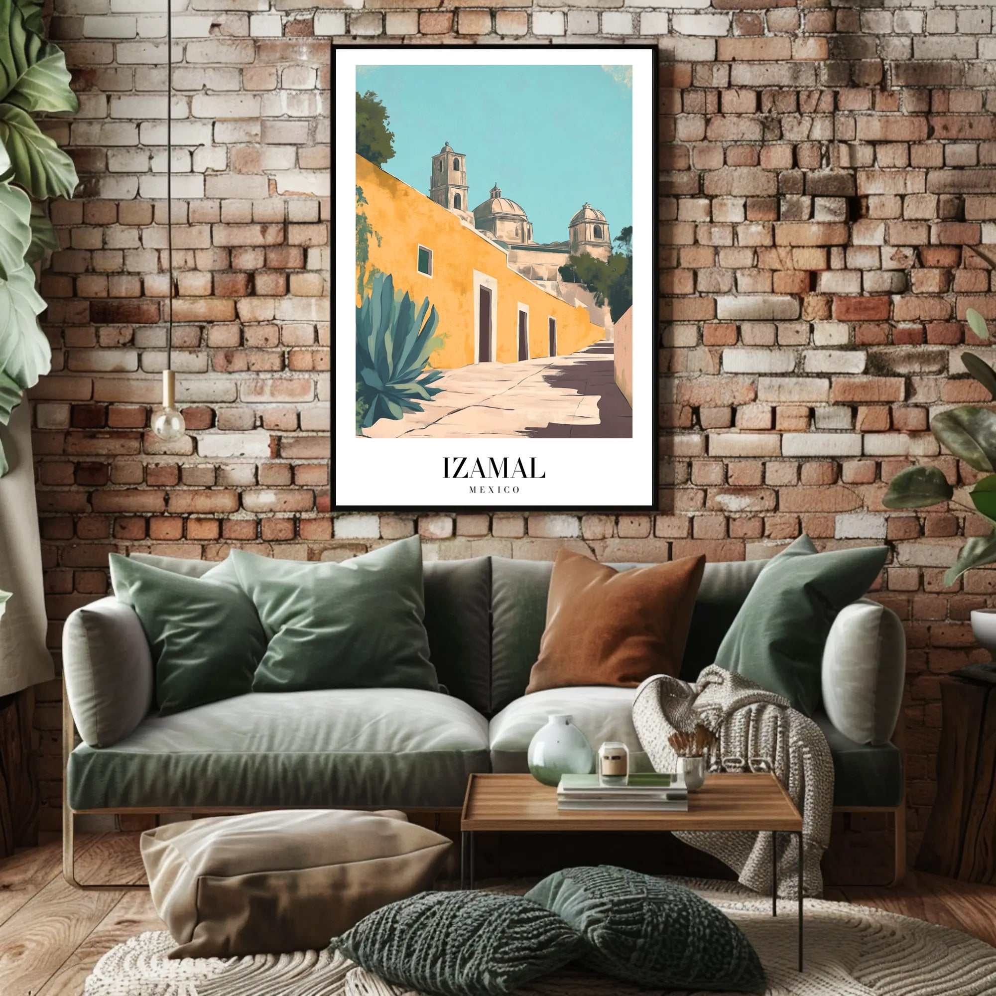 Izamal's Vibrant Yellow Streets: Cultural or Heritage Poster PosterGoat