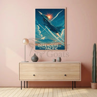 JASDF F-2 Viper Zero Patriotic Poster PosterGoat