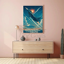 JASDF F-2 Viper Zero Patriotic Poster PosterGoat