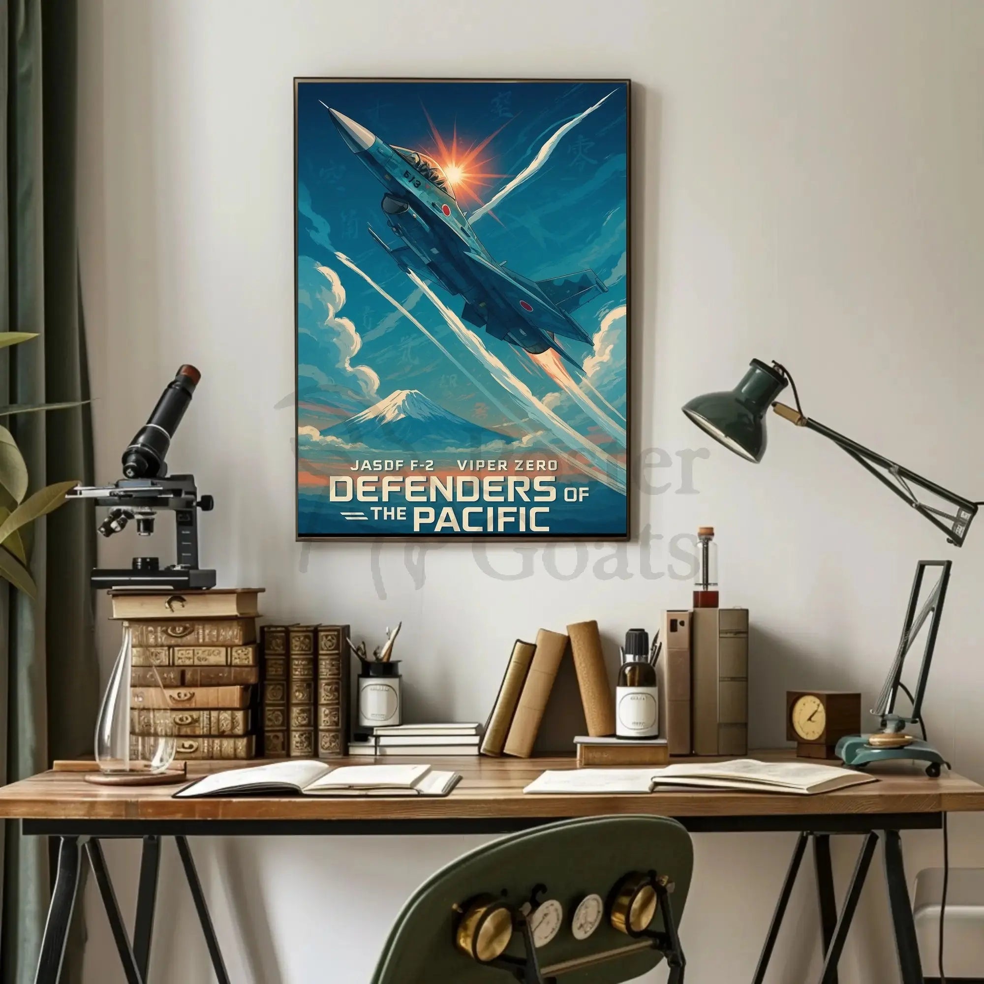 JASDF F-2 Viper Zero Patriotic Poster PosterGoat