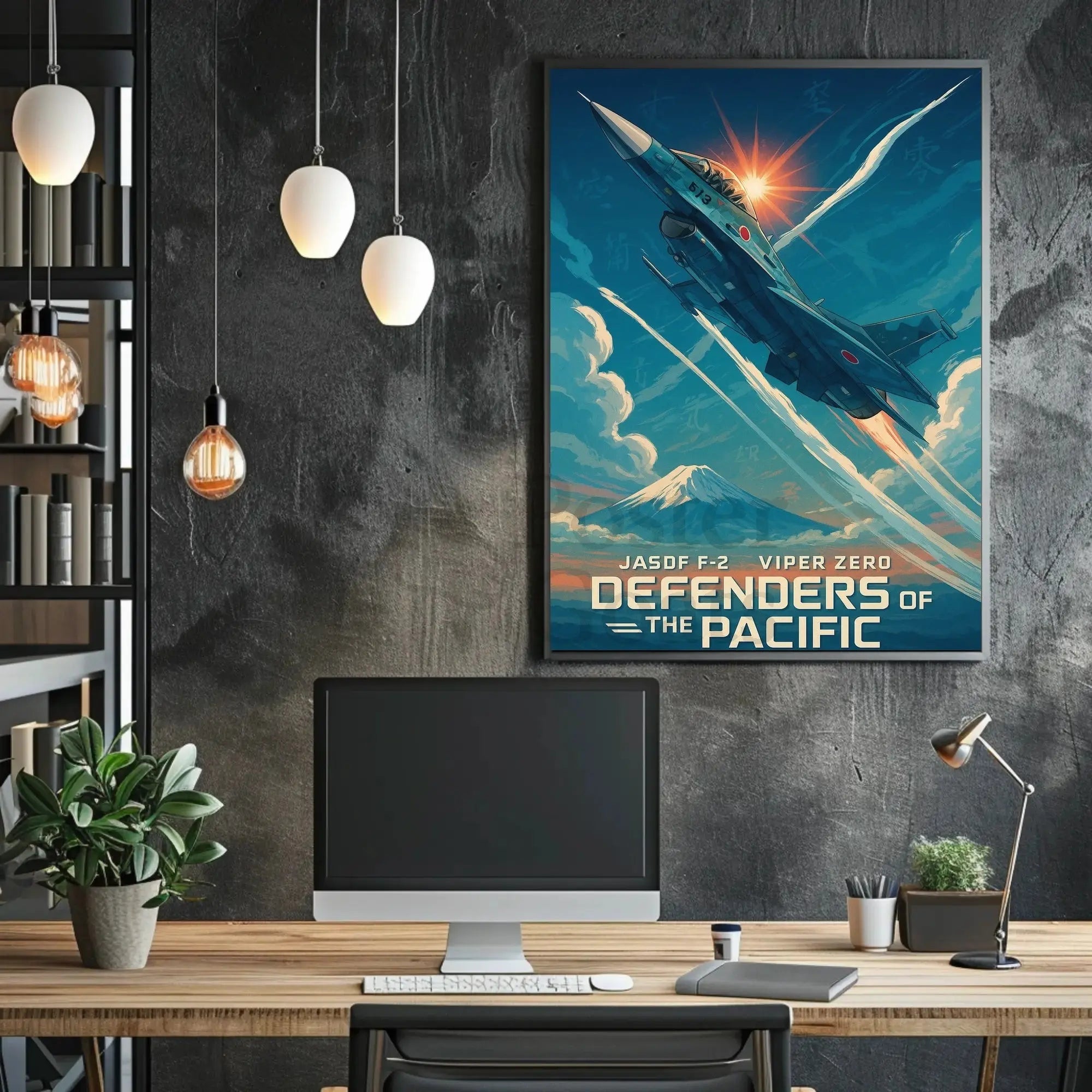 JASDF F-2 Viper Zero Patriotic Poster PosterGoat