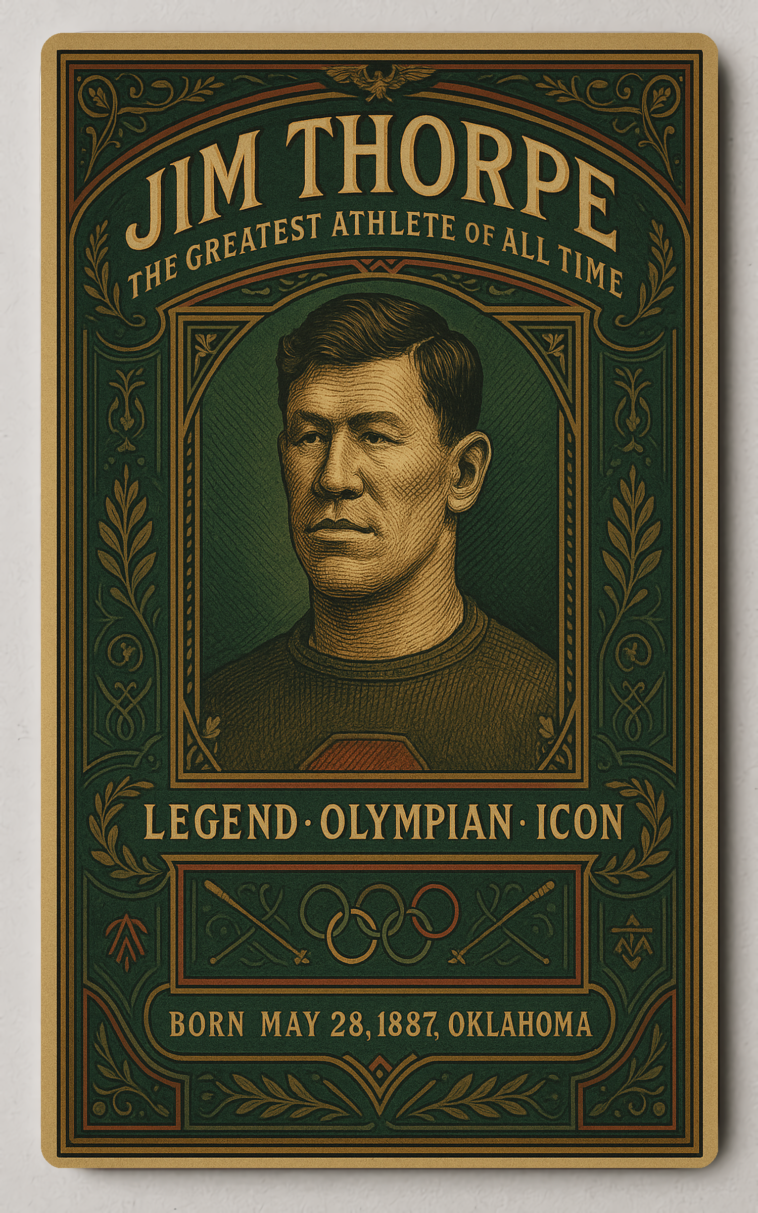 Jim Thorpe Legend and Olympian Trading Card