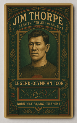 Jim Thorpe Legend and Olympian Trading Card