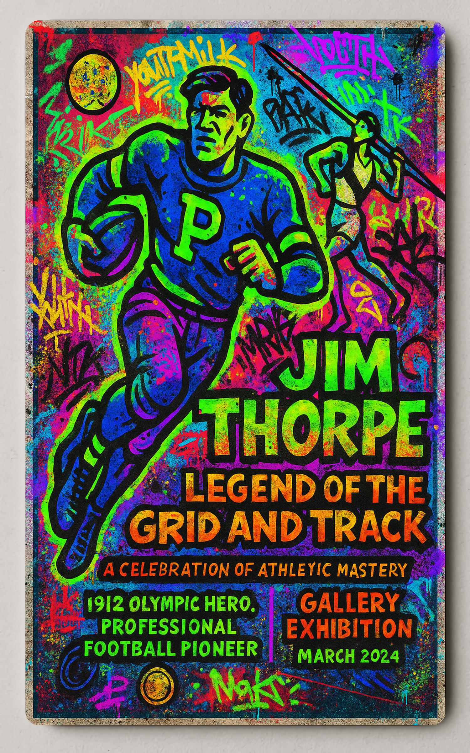 Jim Thorpe Legend of the Grid and Track Trading Card