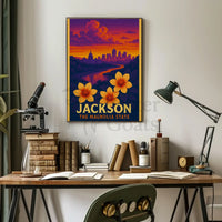 Jackson Mississippi Vintage Aesthetic Travel Poster PosterGoat