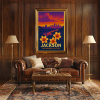 Jackson Mississippi Vintage Aesthetic Travel Poster PosterGoat
