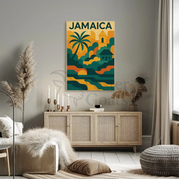 Jamaica Coastal Vibes Travel Poster PosterGoat