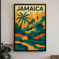 Jamaica Coastal Vibes Travel Poster PosterGoat