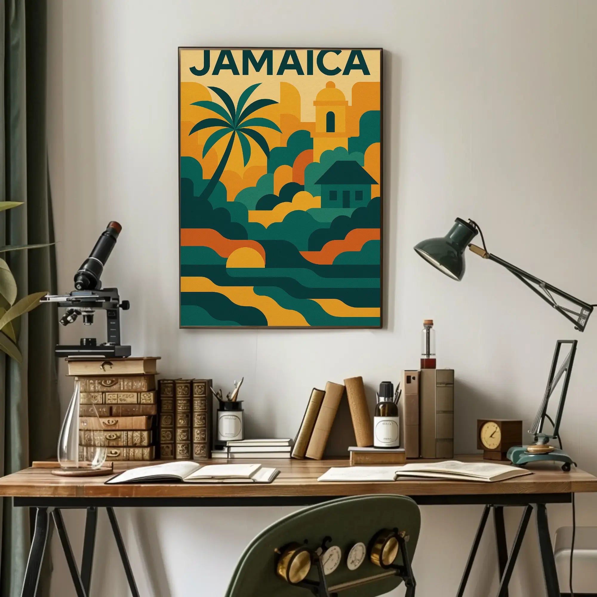 Jamaica Coastal Vibes Travel Poster PosterGoat