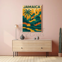Jamaica Coastal Vibes Travel Poster PosterGoat