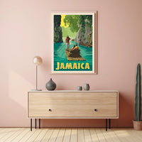 Jamaica Scenic River Journey Vintage Travel Poster PosterGoat