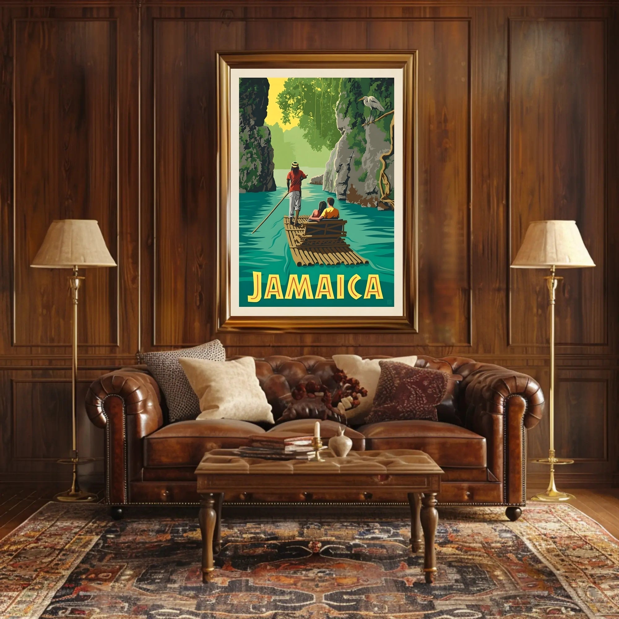 Jamaica Scenic River Journey Vintage Travel Poster PosterGoat