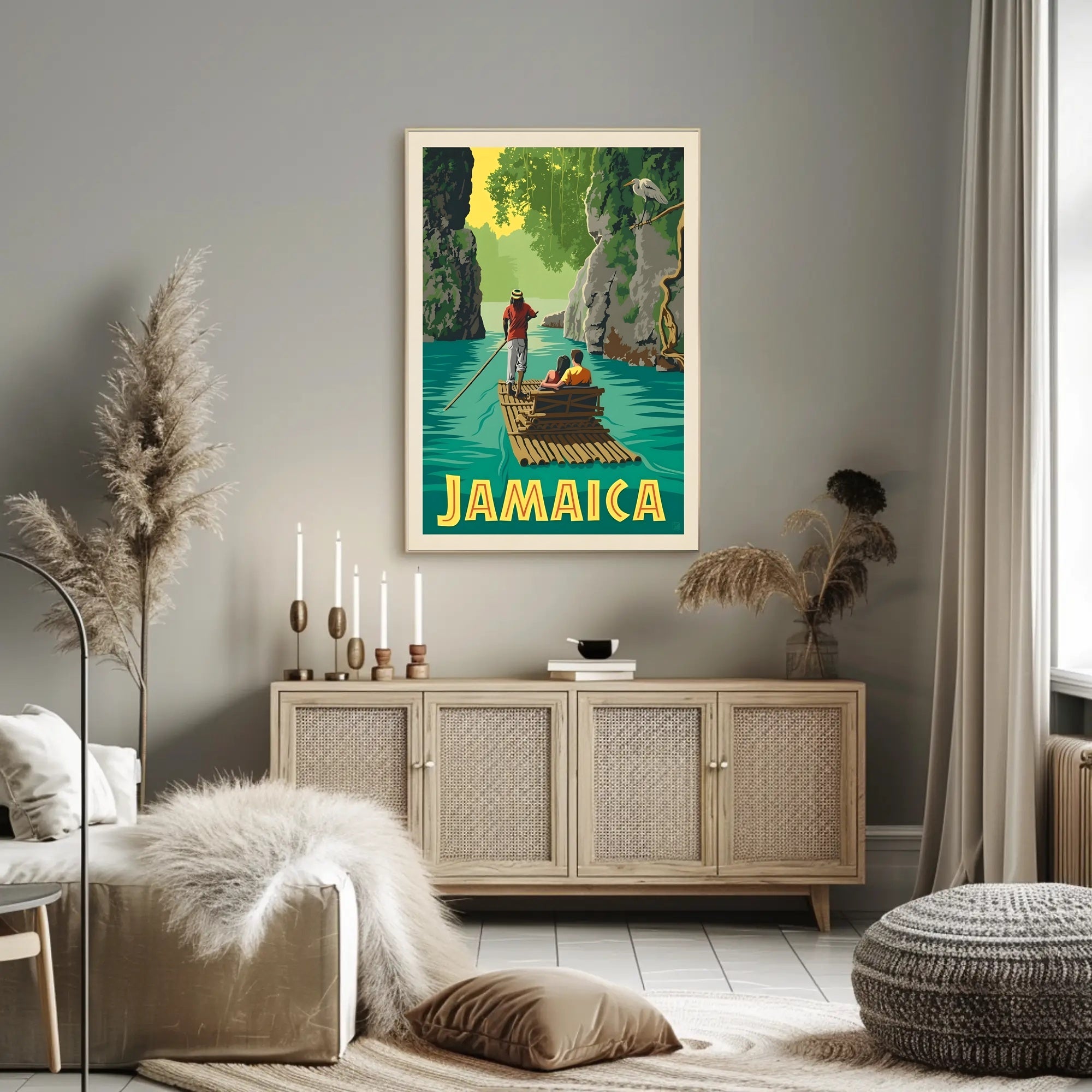 Jamaica Scenic River Journey Vintage Travel Poster PosterGoat