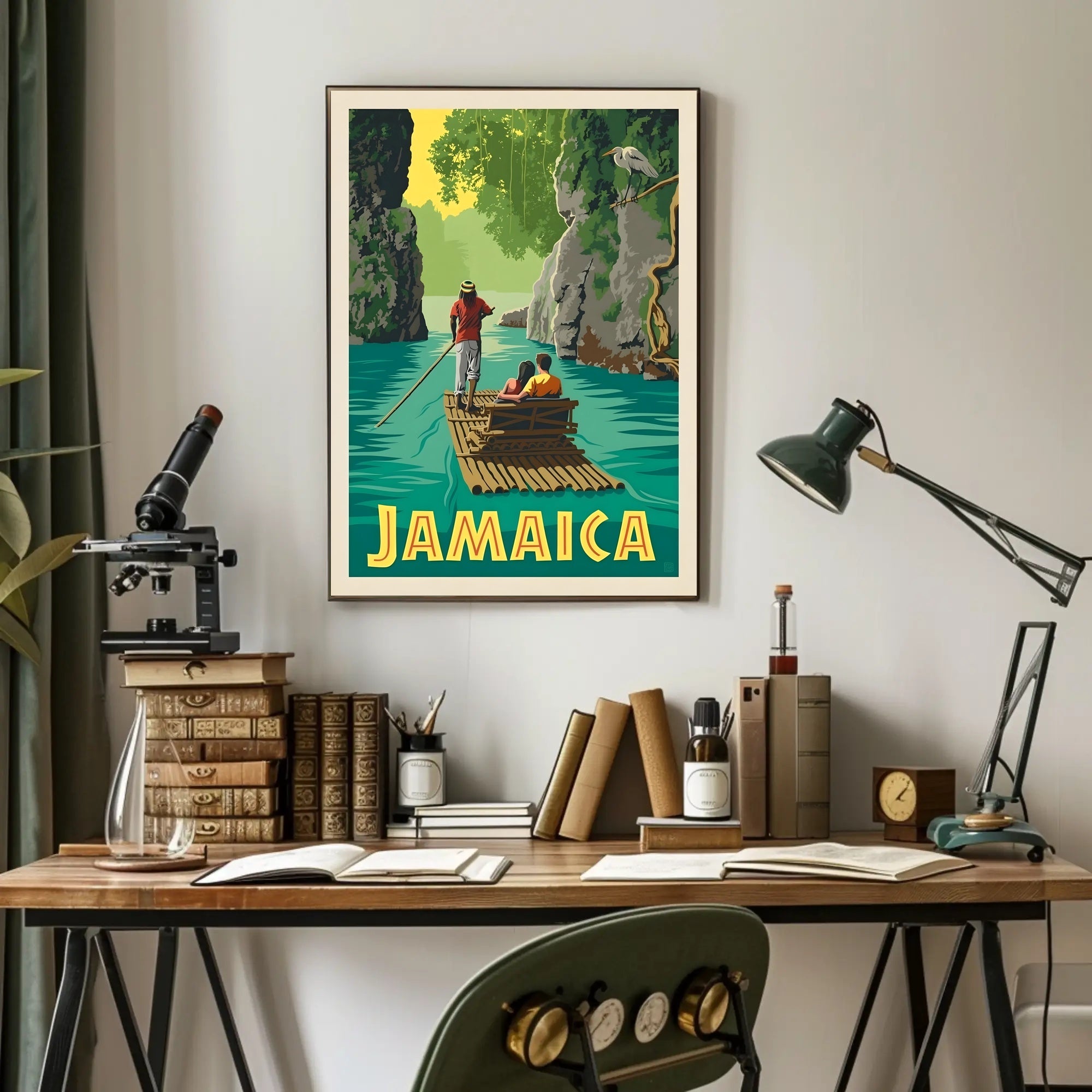 Jamaica Scenic River Journey Vintage Travel Poster PosterGoat