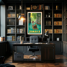 Jamaica Scenic River Journey Vintage Travel Poster PosterGoat