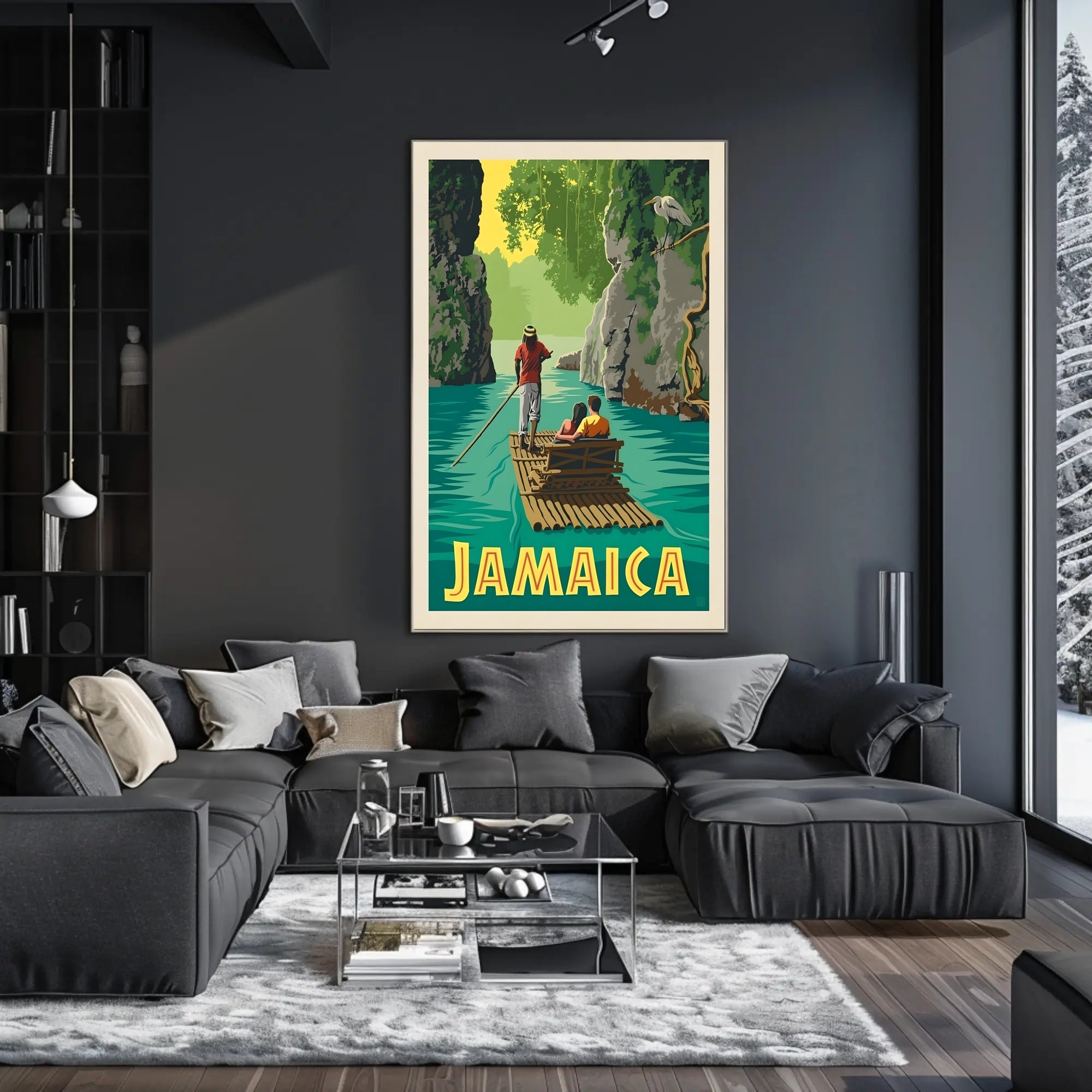 Jamaica Scenic River Journey Vintage Travel Poster PosterGoat