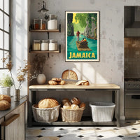Jamaica Scenic River Journey Vintage Travel Poster PosterGoat
