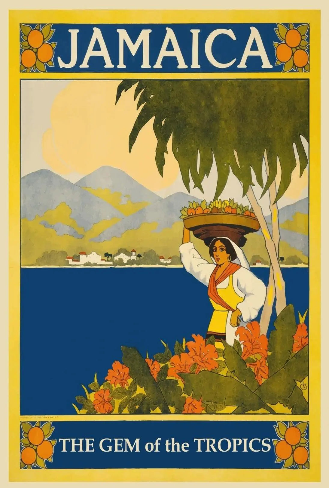 Jamaica: The Gem of the Tropics Travel Poster PosterGoat