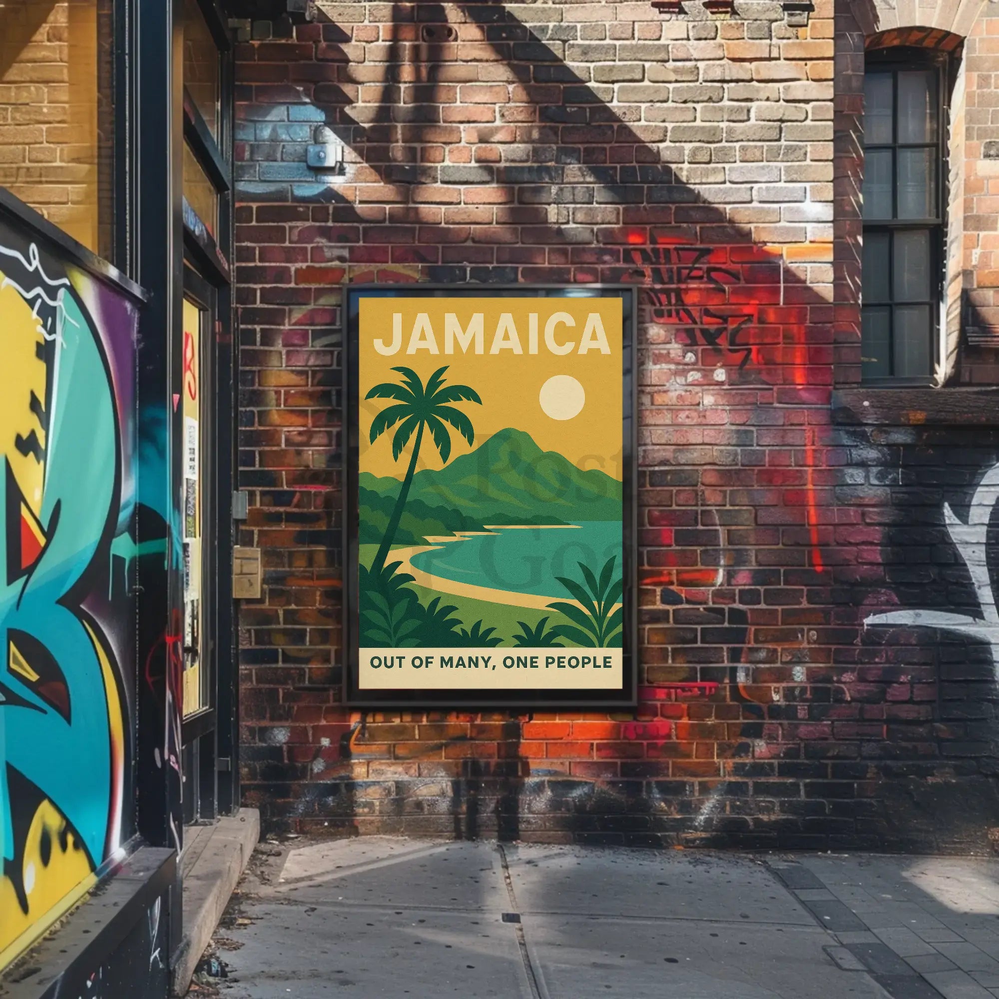 Jamaica's Tranquil Beauty Celebrated in Travel Poster PosterGoat