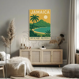 Jamaica's Tranquil Beauty Celebrated in Travel Poster PosterGoat