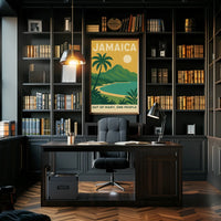 Jamaica's Tranquil Beauty Celebrated in Travel Poster PosterGoat