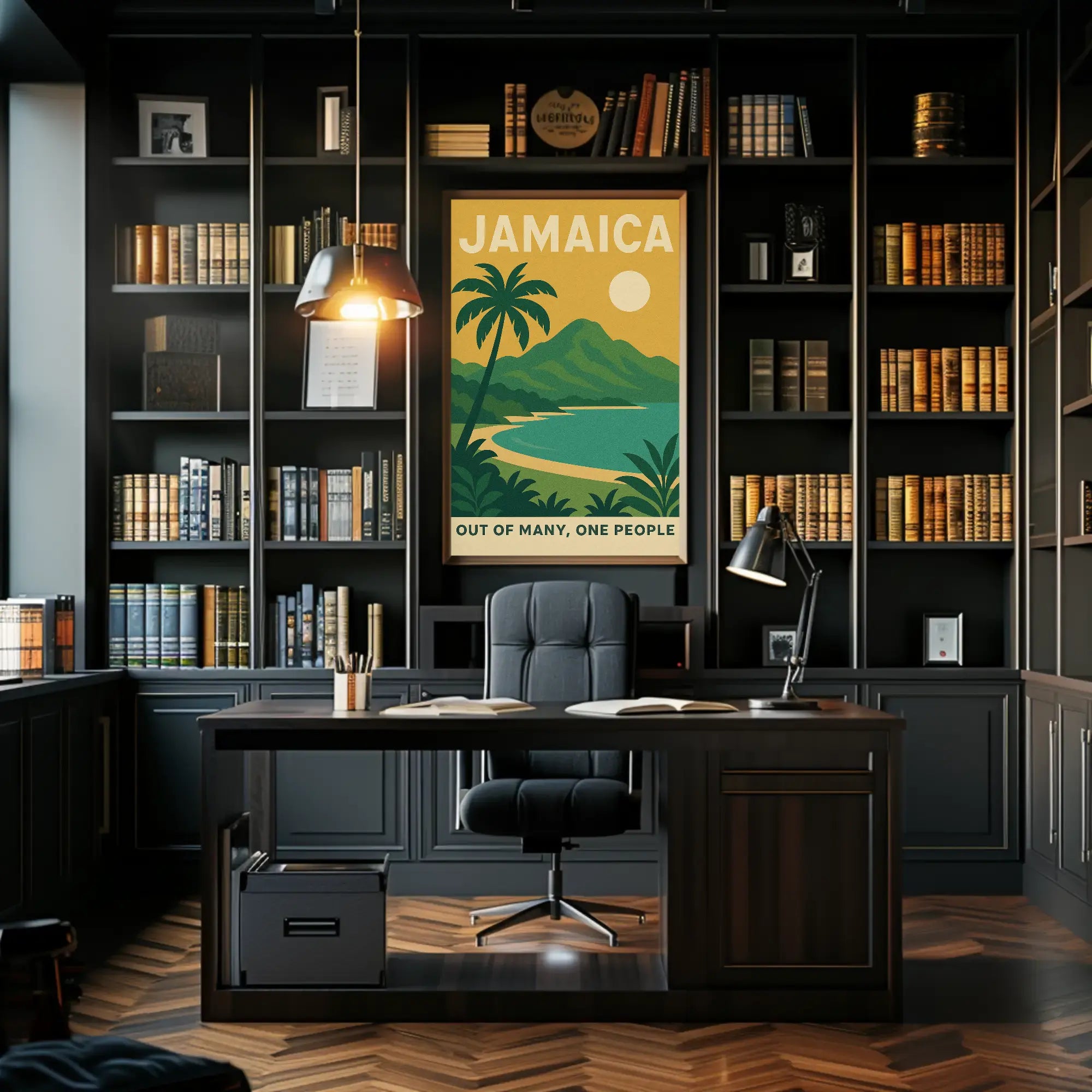 Jamaica's Tranquil Beauty Celebrated in Travel Poster PosterGoat