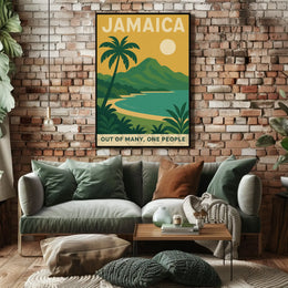 Jamaica's Tranquil Beauty Celebrated in Travel Poster PosterGoat