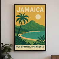 Jamaica's Tranquil Beauty Celebrated in Travel Poster PosterGoat