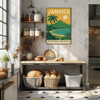 Jamaica's Tranquil Beauty Celebrated in Travel Poster PosterGoat