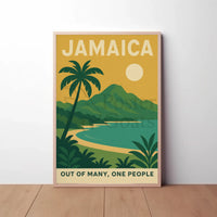 Jamaica's Tranquil Beauty Celebrated in Travel Poster PosterGoat