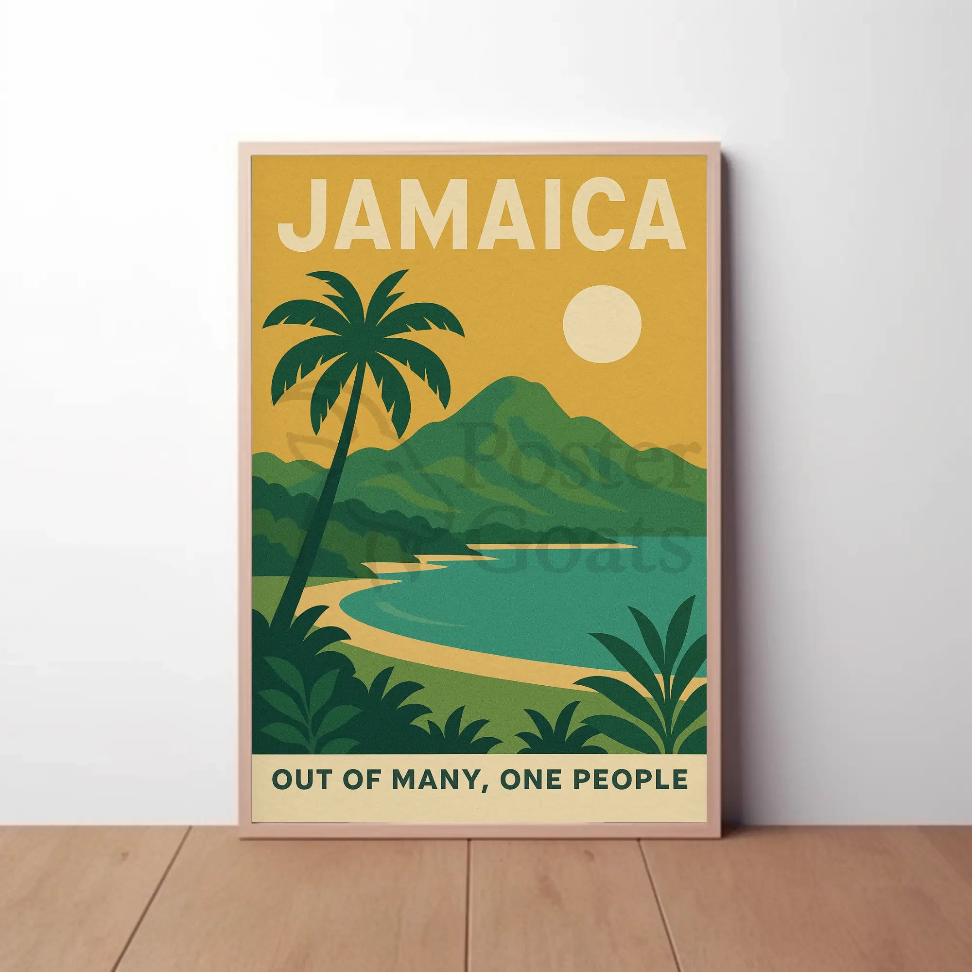 Jamaica's Tranquil Beauty Celebrated in Travel Poster PosterGoat