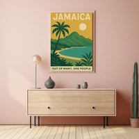 Jamaica's Tranquil Beauty Celebrated in Travel Poster PosterGoat
