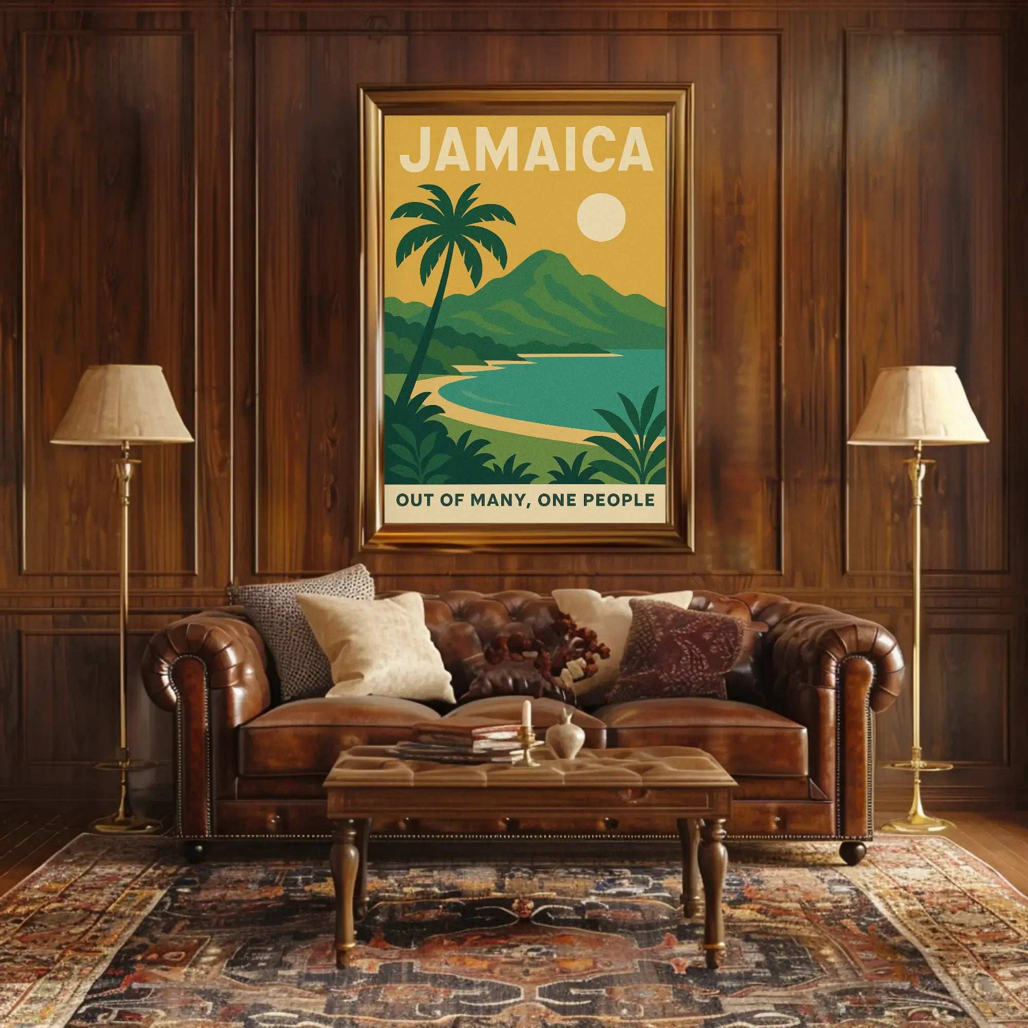 Jamaica's Tranquil Beauty Celebrated in Travel Poster PosterGoat