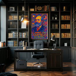 James A. Garfield Psychedelic Presidential Poster PosterGoat