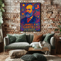 James A. Garfield Psychedelic Presidential Poster PosterGoat
