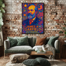 James A. Garfield Psychedelic Presidential Poster PosterGoat