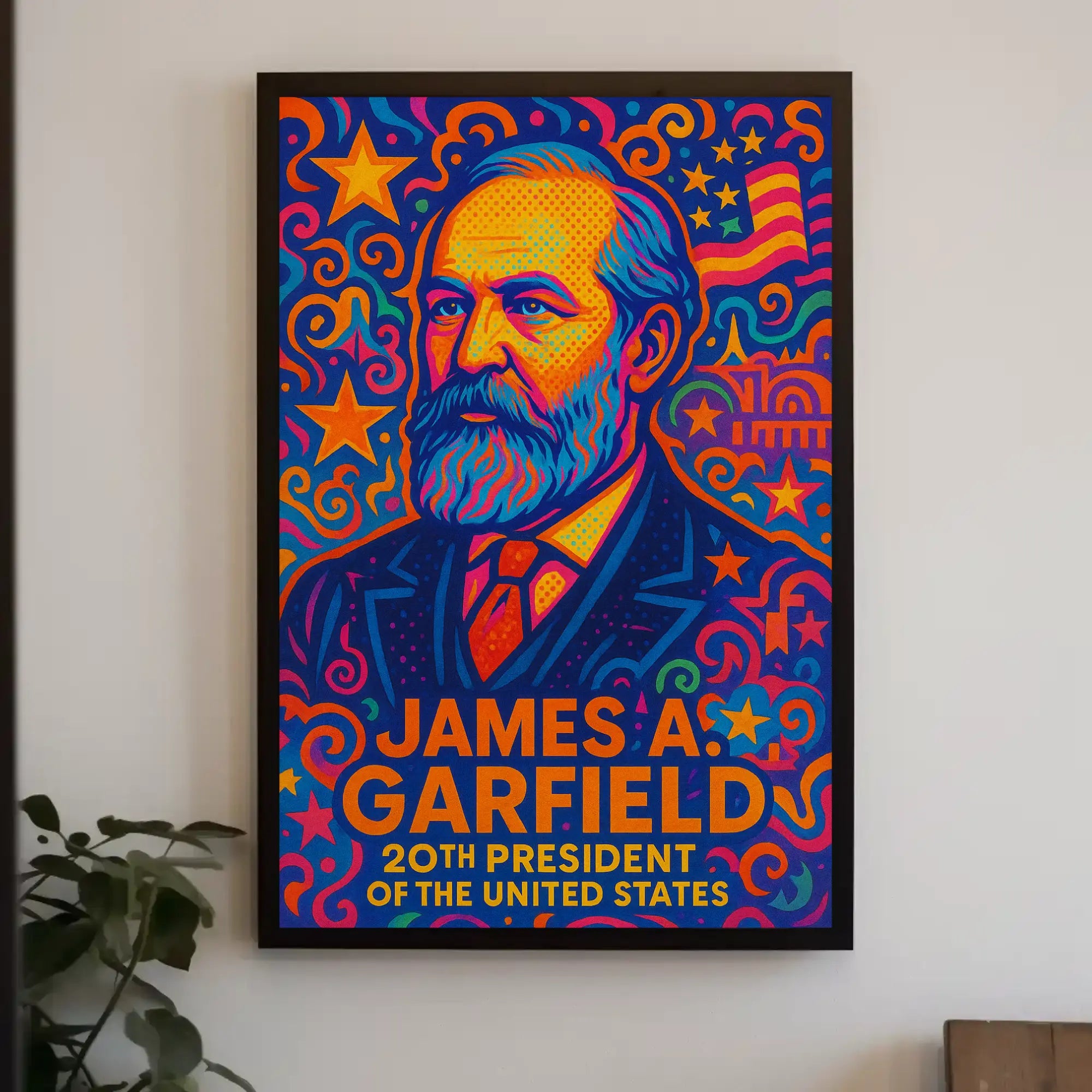James A. Garfield Psychedelic Presidential Poster PosterGoat