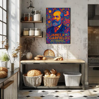 James A. Garfield Psychedelic Presidential Poster PosterGoat