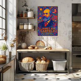 James A. Garfield Psychedelic Presidential Poster PosterGoat