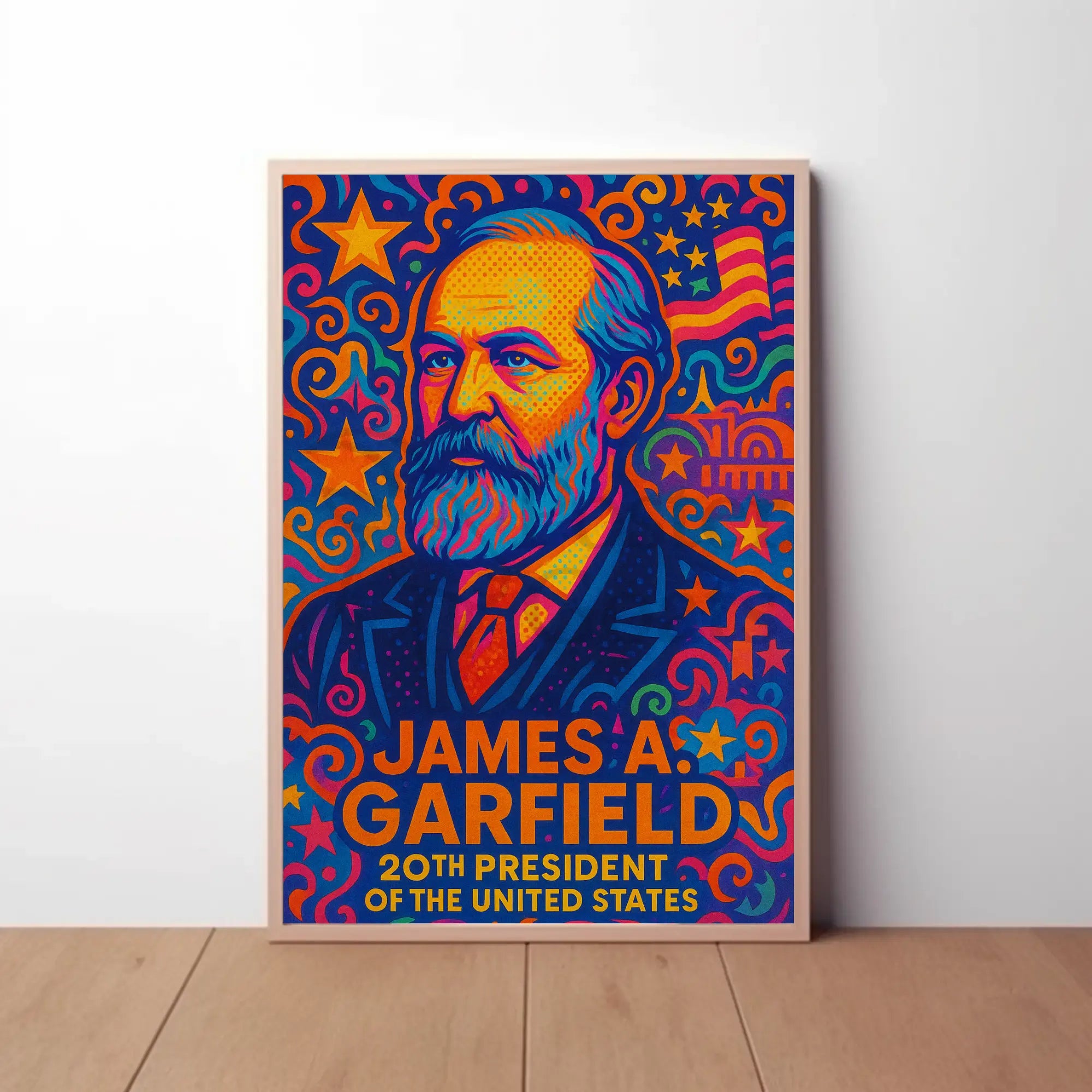 James A. Garfield Psychedelic Presidential Poster PosterGoat