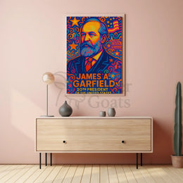 James A. Garfield Psychedelic Presidential Poster PosterGoat