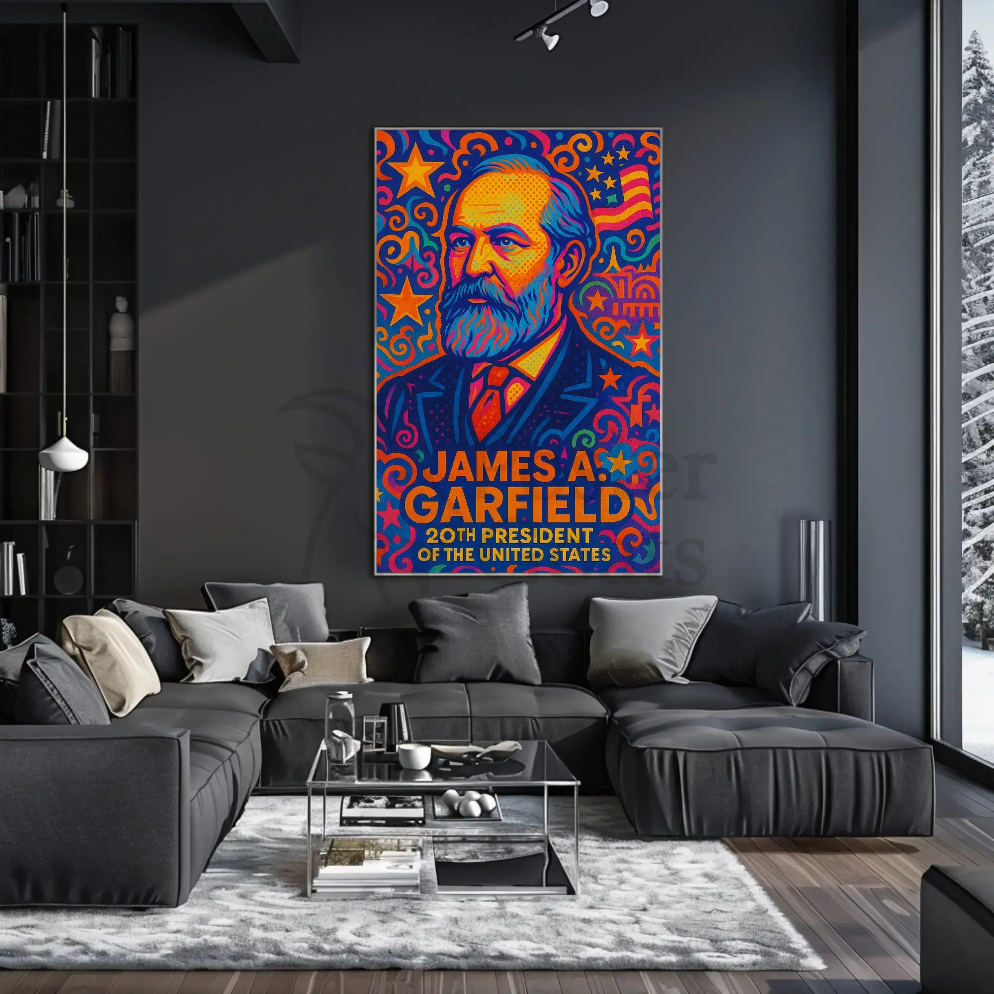 James A. Garfield Psychedelic Presidential Poster PosterGoat